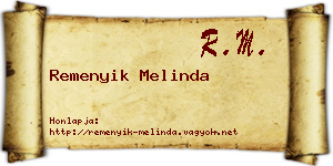 Remenyik Melinda névjegykártya
